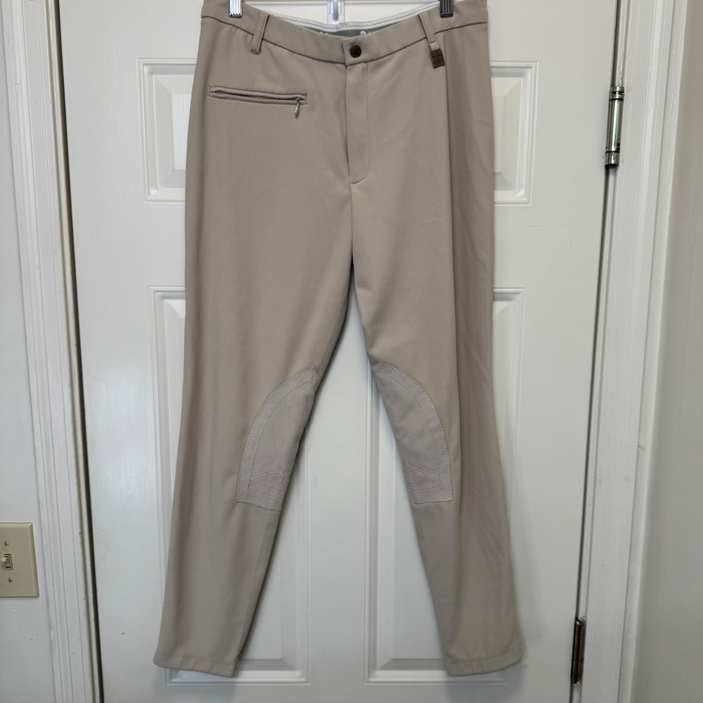 Devon Aire Concour‎ Elite All Pro Riding Breeches 32R Dove Knee Patch Equestrian